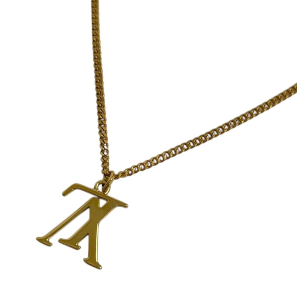 LOUIS VUITTON Louis Vuitton Collier LV Upside Down Necklace M62682 Gold Color...